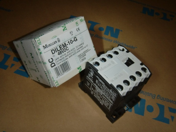 DILEM-10-G (48VDC) Kleinschütz 24VDC 3-pol. 4KW mit Hilfskontakt 1S